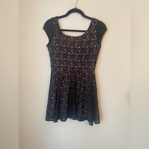 Deb Women's black lace mini dress size Small